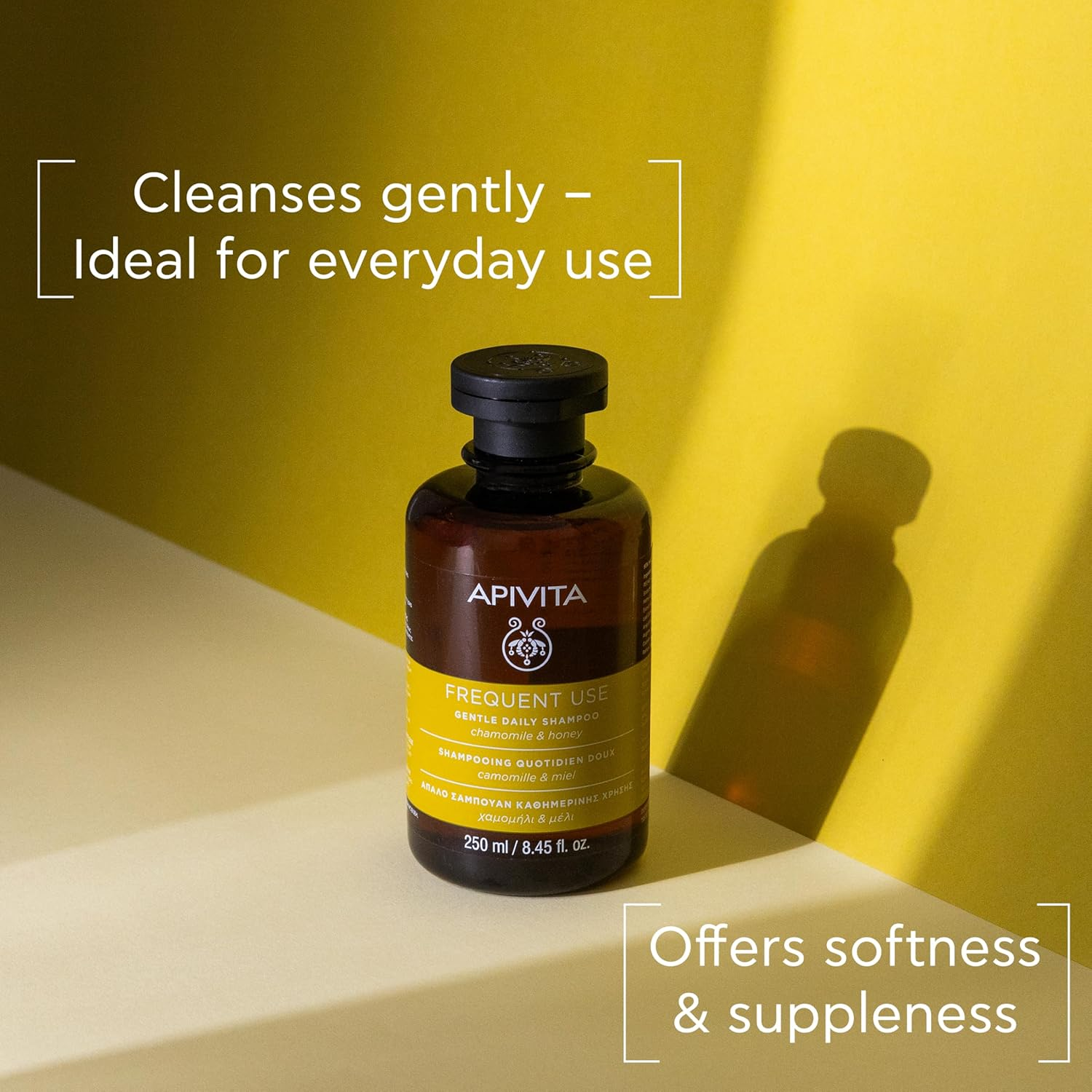 Apivita, Gentle Daily Shampoo with Chamomile & Honey 250Ml image number 2