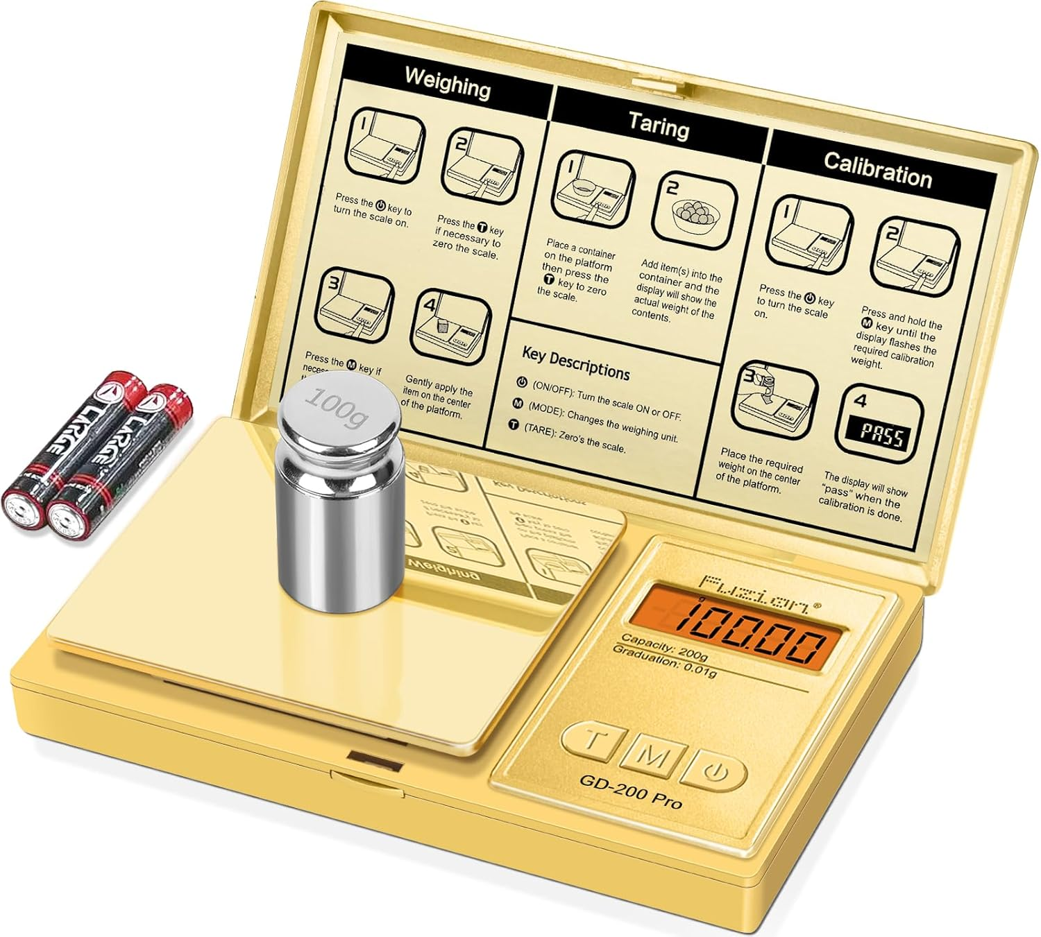 FZ-200 Pro Digital Pocket Scale, Black