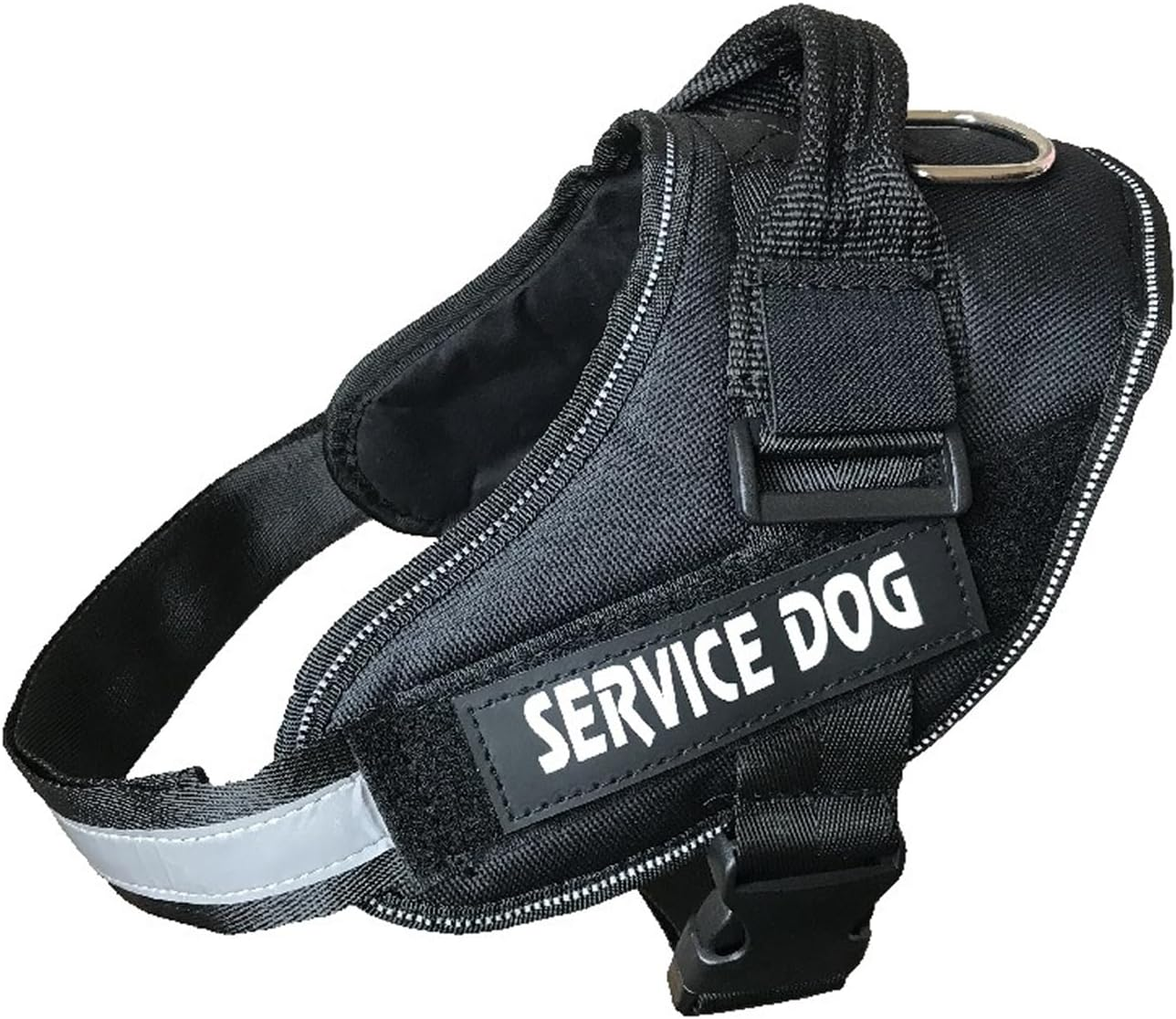 AIMALL Adjustable Service Dog Vest, Heavy-Duty Nylon Harness with Reflective Safety Straps, Soft Lining, Breathable, Sizes M-XL, 23.6-35.4In Chest