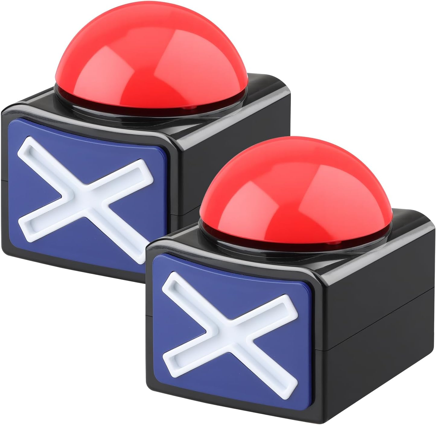 2Pcs Game Answer Buzzer Alarm Button Box with Sound Light Party Contest Prop Toy, Trivia Quiz Got Talent Buzzer for Kids Adult image number 2