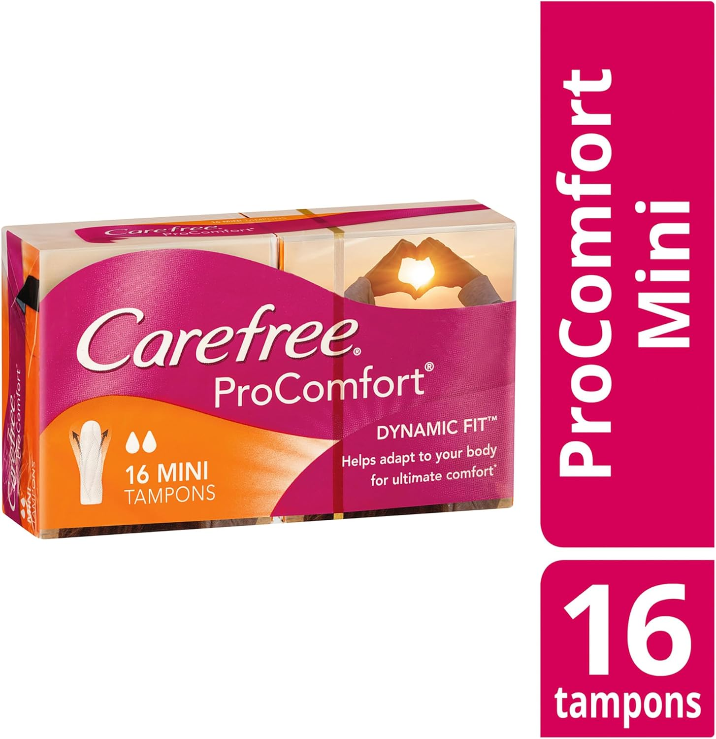 Carefree Procomfort Fragrance Free Mini Tampons 16 Pack image number 3