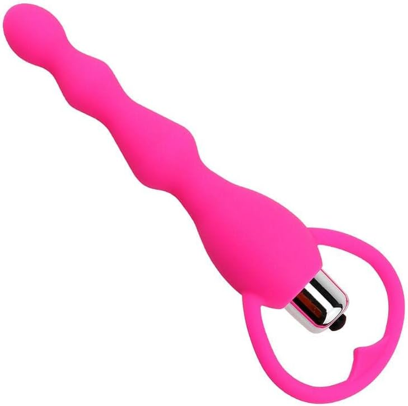 Anal Plug Beads for Couples Mini Bullet Vibrator Vibe Pull Ring Silicone Massager Stick Electric Funny Plug for Women Amal Plugs Trainer Kit Sweetheart Intimate Gift Set Inflatable Bulb Enema System Anales (PINK) image number 5