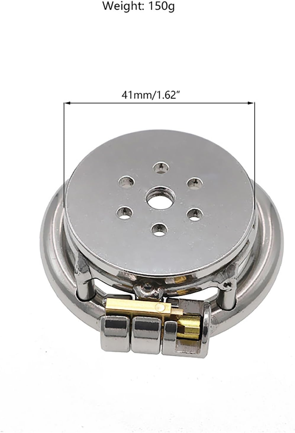 Flat Chastity Cage Metal Male Chastity Device Dark Lock Design Steel Cage for Men BDSM Bondage Cage Sex Toys for Couples (45Mm/1.77In) image number 4
