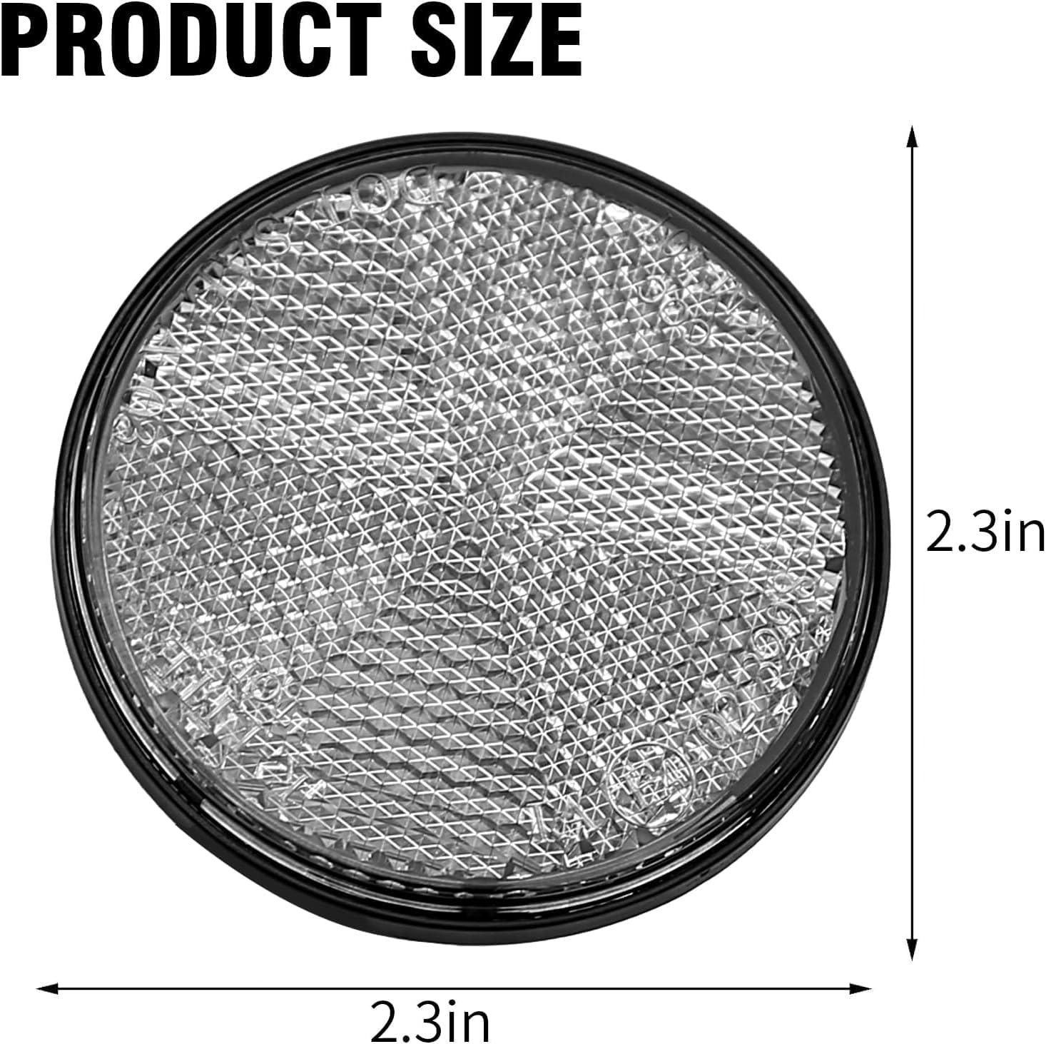 6PCS Premium round Safety Reflectors &ndash; 2.24 Inch Self-Adhesive Reflective Pads for Trucks, Trailers, Mailboxes, Driveways, Posts & Tunnels &ndash; High Visibility Road Safety Markers (White) image number 6