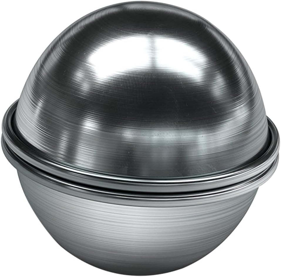 COHEALI 6Pcs Ergonomic Metal Bath Ball Mold Soap Molding Kit Safe for Cheese Mousse image number 3