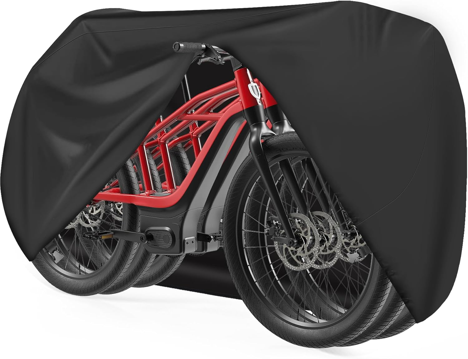 Zettum Bike Cover for 1 Bikes - 600D Bike Covers Outdoor Storage Waterproof & Heavy Duty, Bicycle Cover for 2 Ebike, Mountain Bike, Road Bike, Hybrid Bike, Beach Cruiser Bike, Scooter and More image number 6