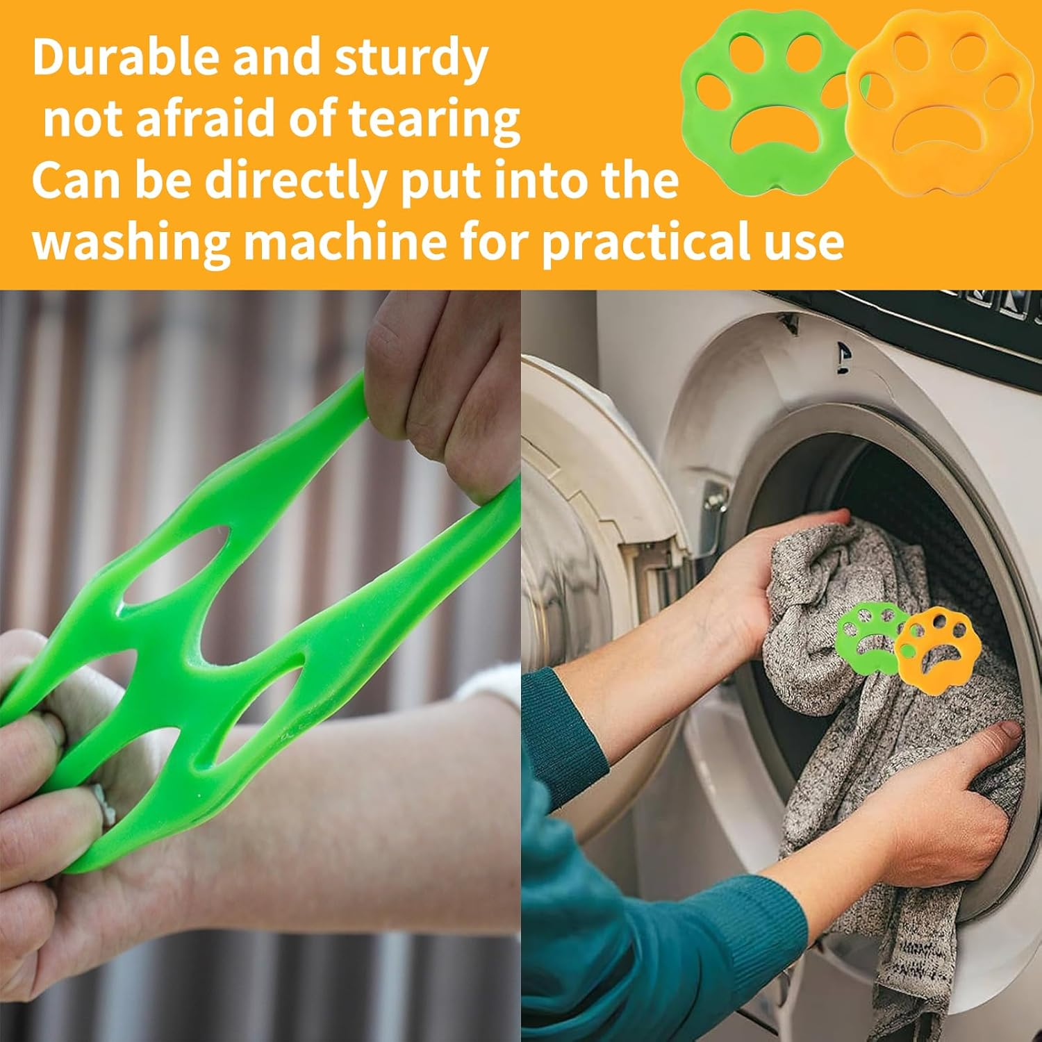 Pack of 4 Pet Hair Remover, Washing Machine, Cat Hair Remover, Washing Machine Hair Catcher, Pet Hair Removal, for Removing Fur in Washing Machine image number 4