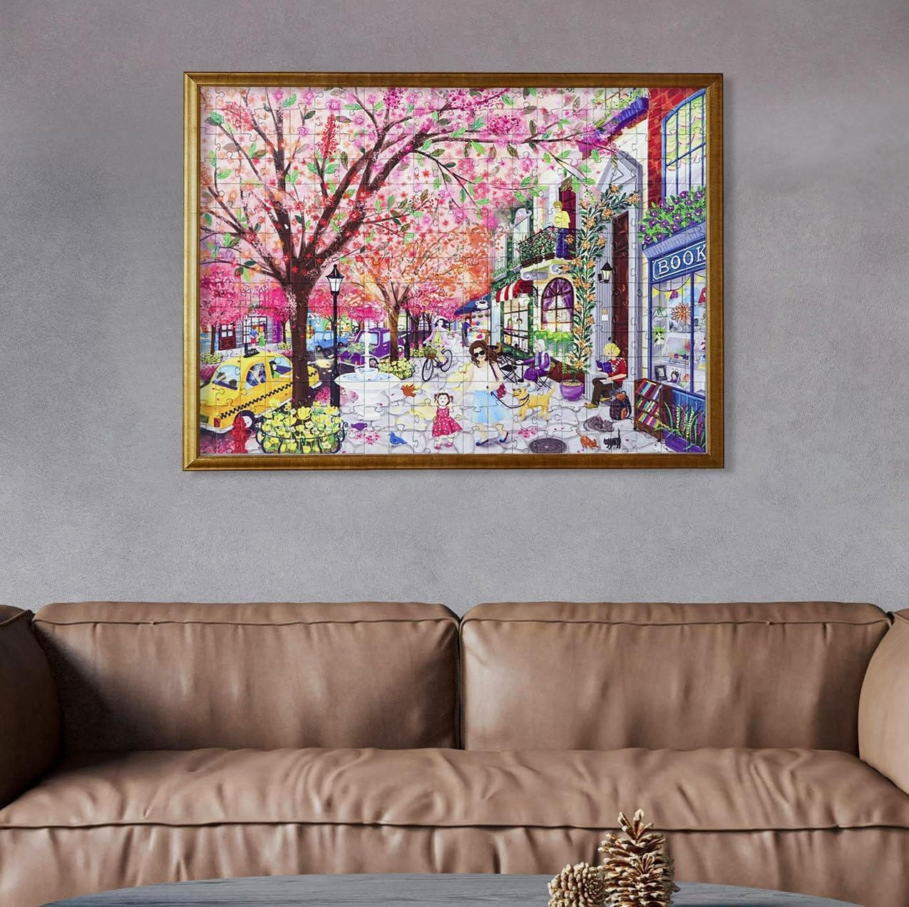 Spring Puzzles for Adults 500 Pieces Spring Avenue Puzzles for Decoration Colourful 500 Piece Jigsaw Puzzles for Adults, Teens and Families, 26.8 X 19.3 Inch image number 4