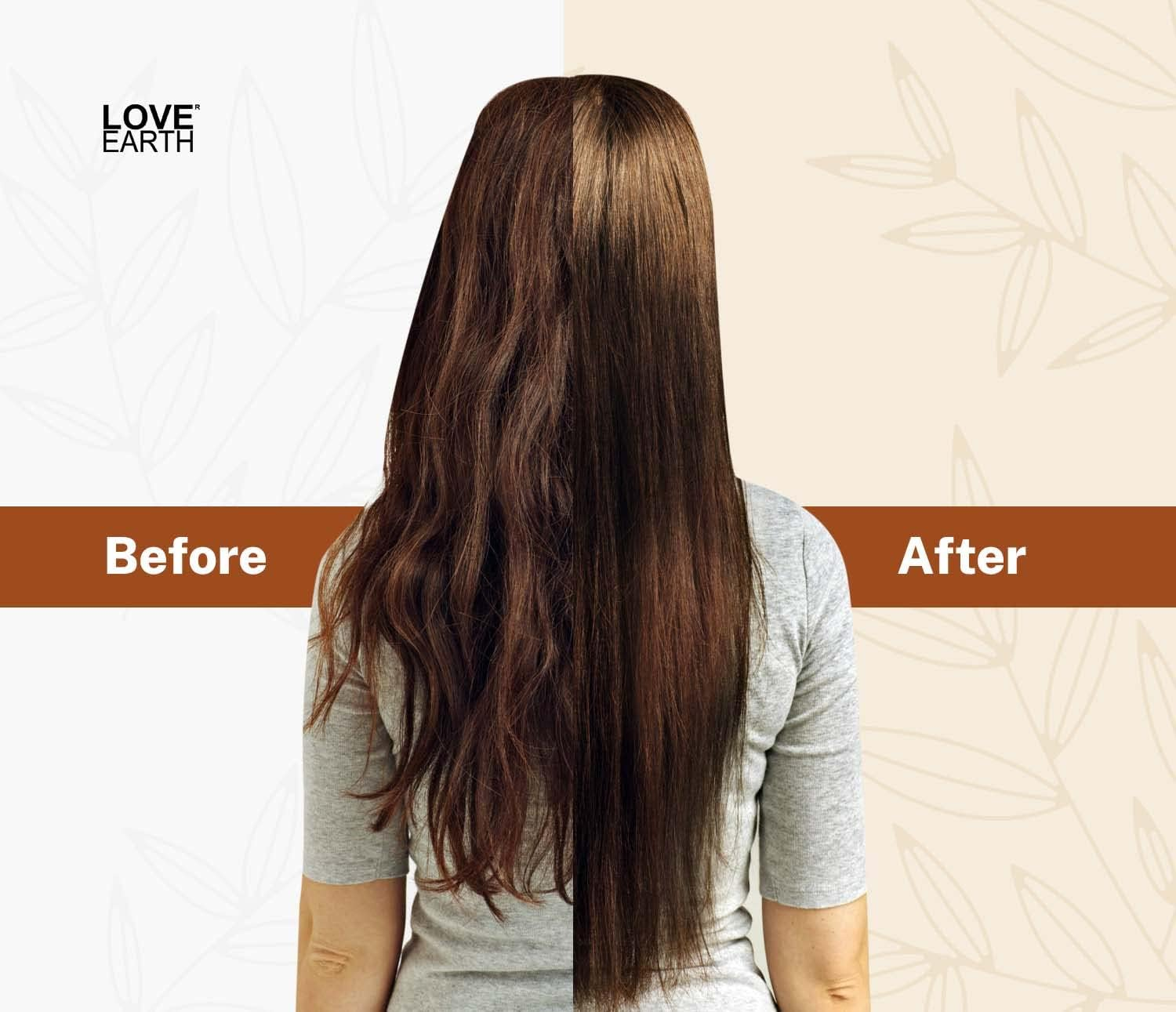 Love Earth Moroccan Argan Hair Serum Enriched with Goodness of Moroccan Argan Oil and Bhringraj for Frizz Free, Smooth & Shiny Hair 100Ml