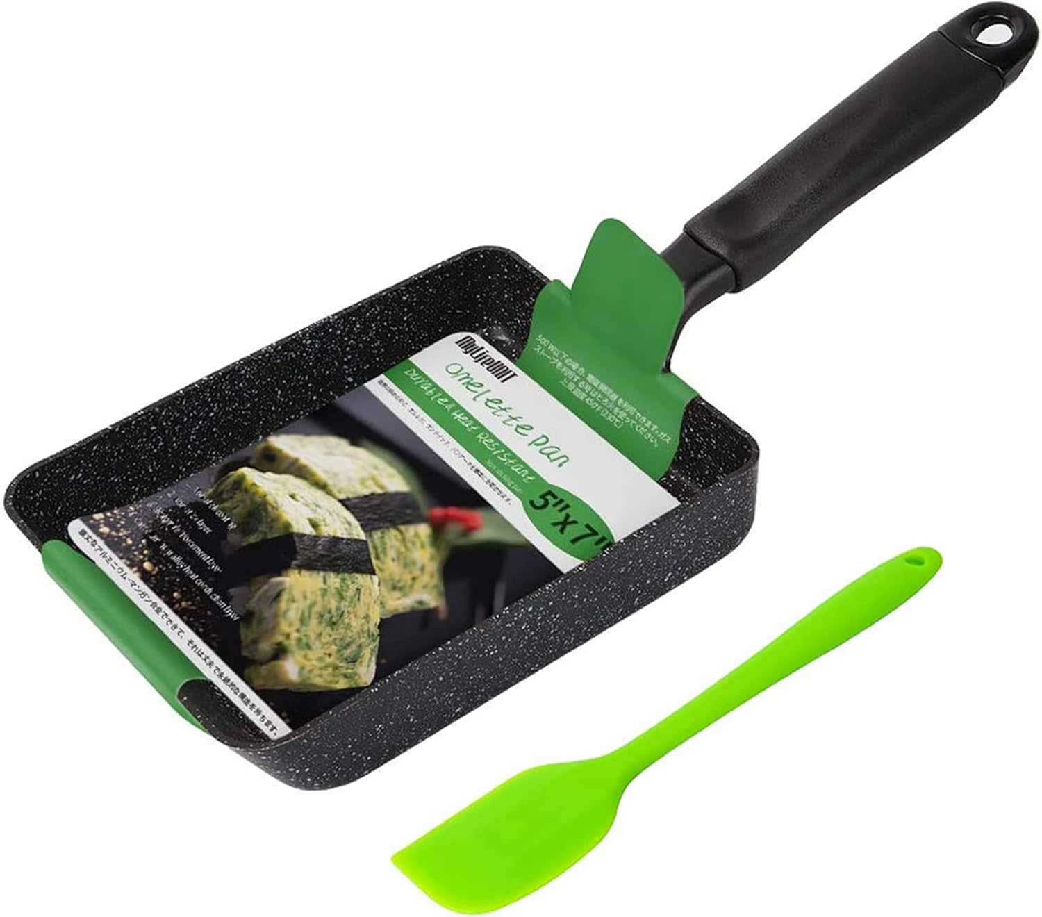 Mylifeunit Non-Stick Omelette Pan, Japanese Rolled Omelet Pan Tamagoyaki Egg Pan (Black)