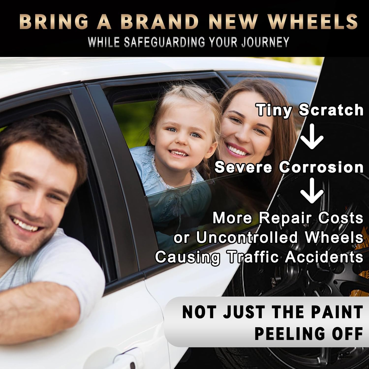 Matte Black Rim Touch up Paint, Efficient Wheel Paint Pen for Metal, Also Match Flat Black, Quick and Easy Repair Curb Rash, Car, Faucet and More, Universal and Color Accurate, Long Lasting image number 6