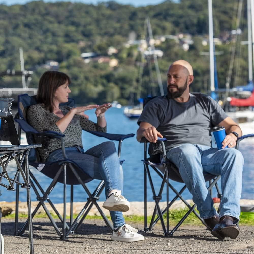 Adventure Kings Throne Portable Folding 300Kg Camping Chair Outdoor Seating 4WD image number 4