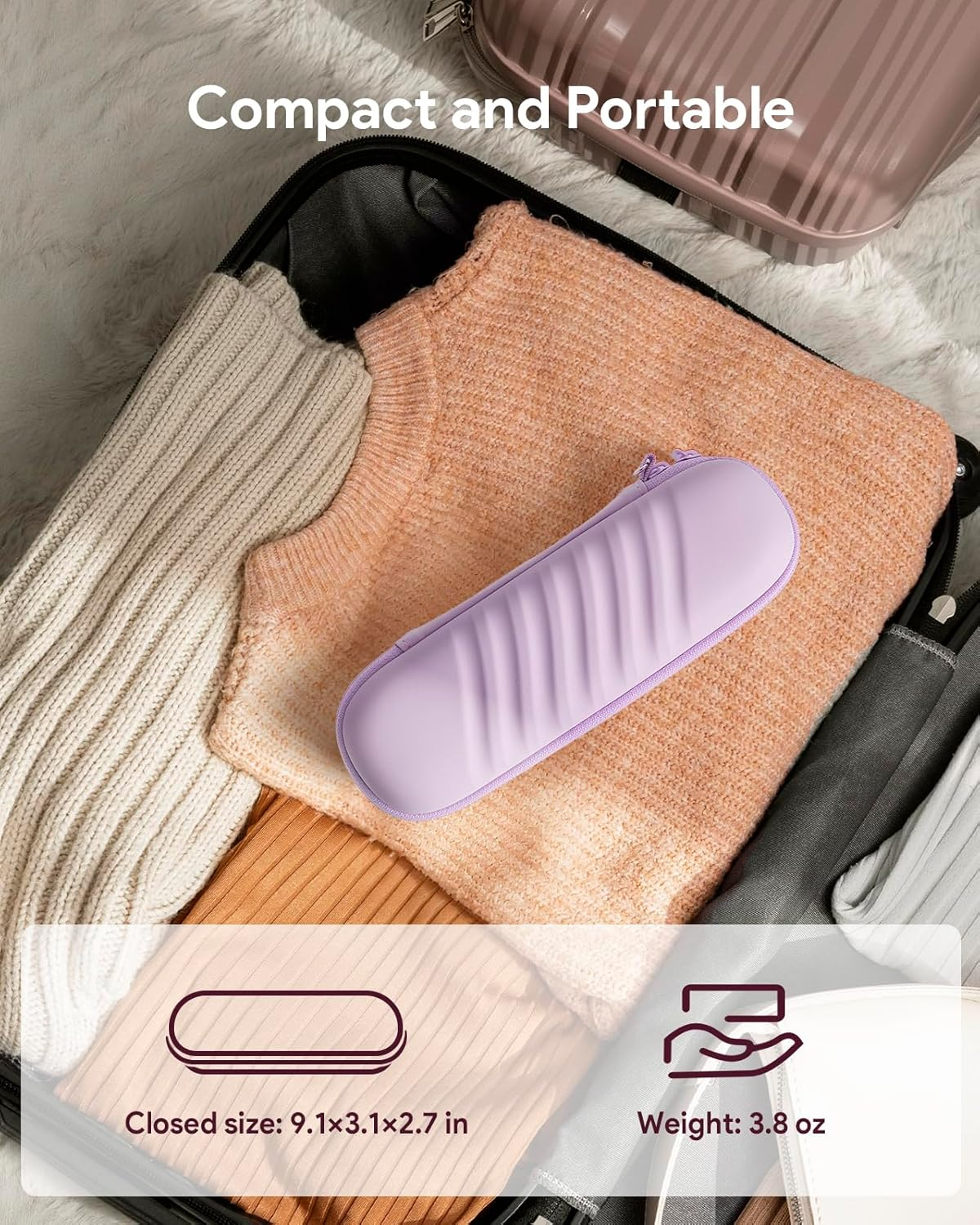 SQERO Electric Toothbrush Case for Oral-B Pro/Io/Philips Sonicare, Waterproof Traveling Toothbrush Storage Bag with Mesh Pocket Covers Protection image number 1