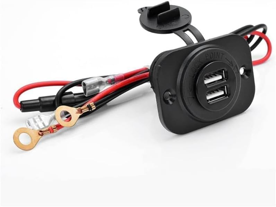 12V Car Socket USB Charger Socket Outlet for Car Installation Cigarette Lighter Waterproof image number 1