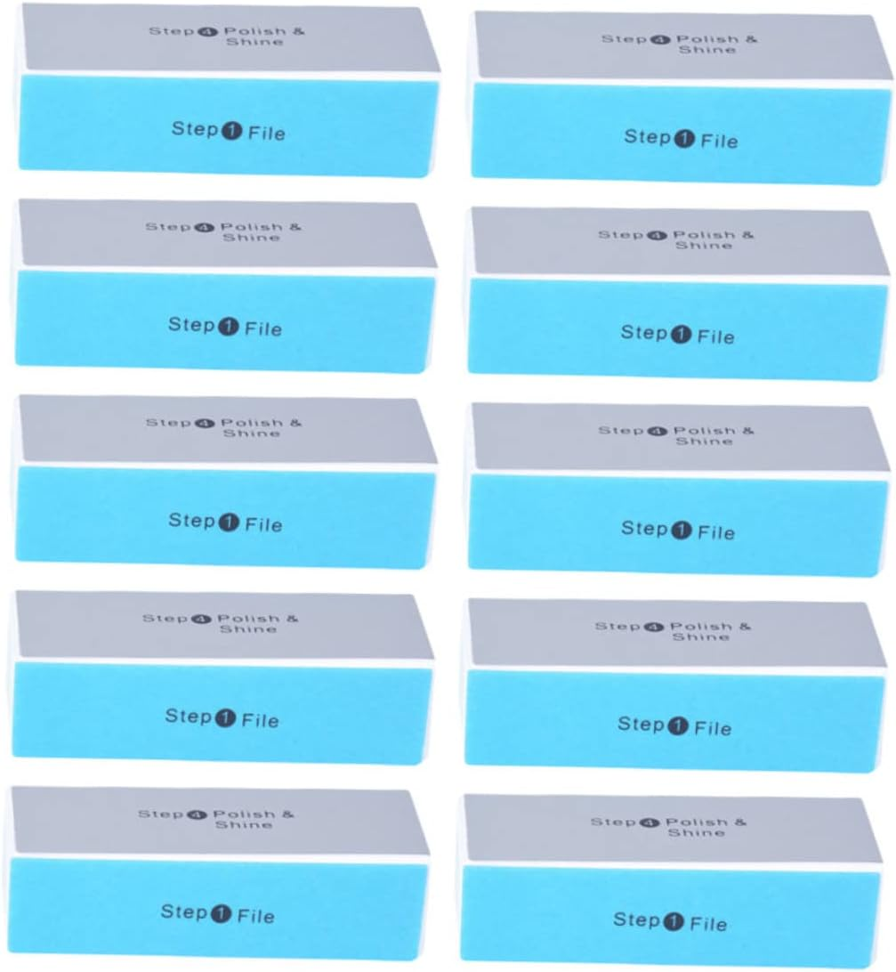 NULYLU 30Pcs Nail Buffing Sponge Sides for Grind Sanding Diy Artwork Polishing Walnut image number 2