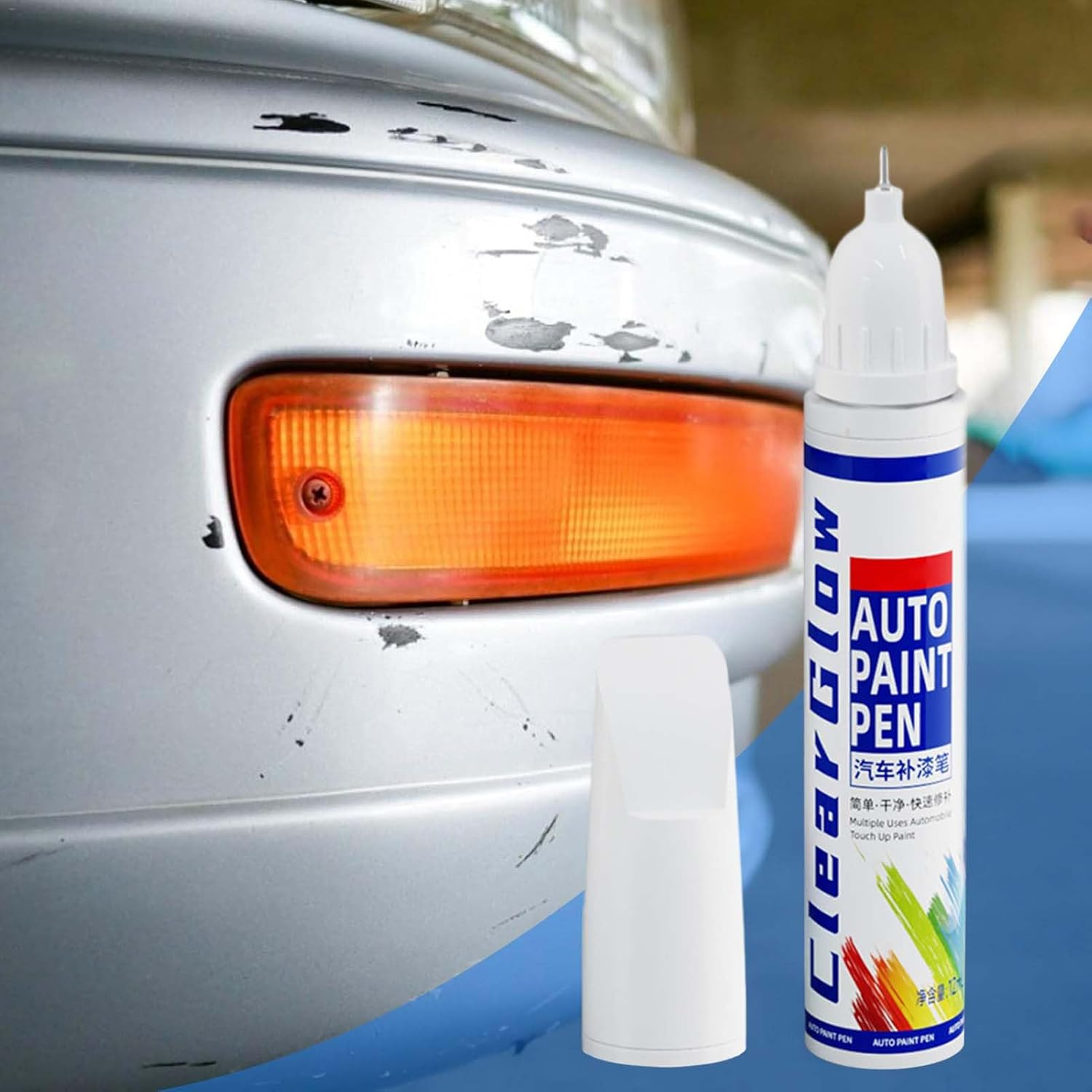 Automotive Paint Pen, Professional Car Scratch Quick Fix, Auto Mending Accessories Polishing Restorer for Car Boat Trailer Motorcycle Protection against Rain Sun