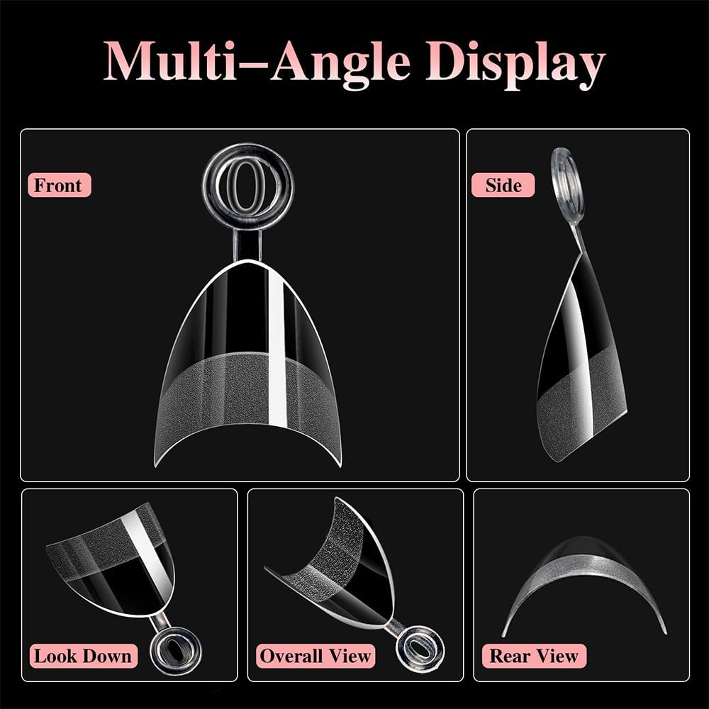 TTPSRY 600PCS Transparent Short Nail Tips Ultra Thin Matte Press-On False Nails, No Filing Needed, Perfect for DIY Nail Art and Professional Use image number 1
