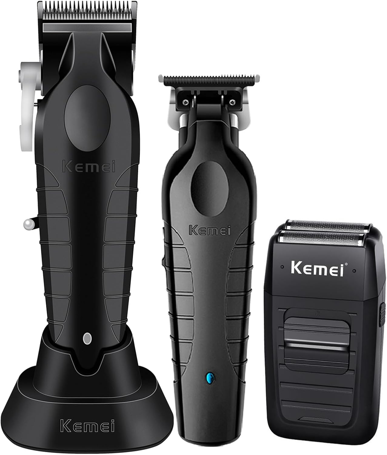 KEMEI Professional Hair Clipper, Hair Trimmer, Beard Shaver Set for Men, Electric Cordless Barber Clipper Beard Trimmer, Rechargeable Fade Clipper Haircutting Kit, KM-2299, KM-2296, KM-1102 image number 4