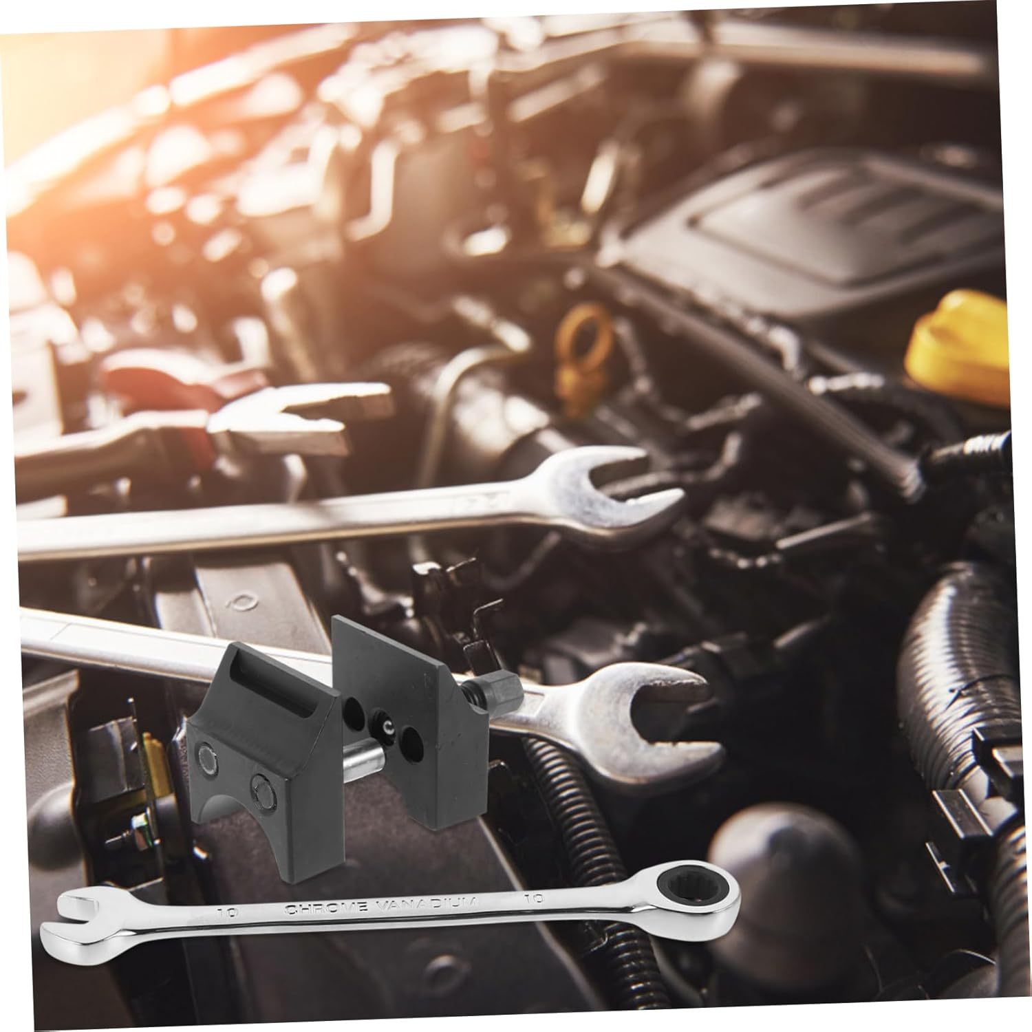 WEKADRIN Universal Suspension Double Ended Strut Splitter and Spreader Tool with Wrench for Car Shock Absorber and Wheel Hub Removal Suitable for Automotive Repair and Maintenance image number 6