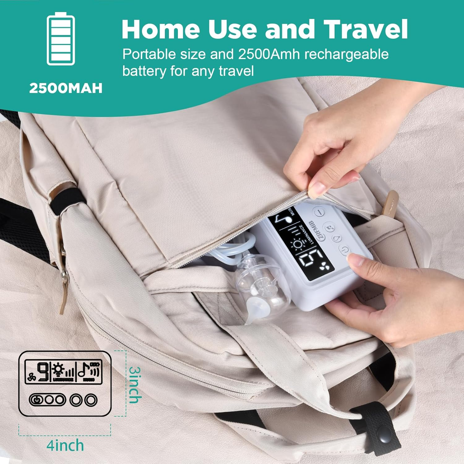 Zrfmib Electric Nasal Aspirator for Baby with 9 Level Suction, Hospital Grade Baby Nose Sucker, Nursery Rhyme and Night Light Soothing, Safe for Infants and Toddlers, White