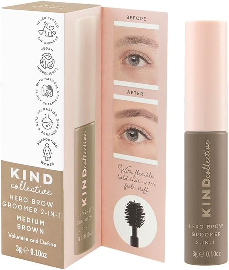 The Kind Collective Hero Brow Groomer 2-In-1 Colour and Treatment 5 G, Medium Brown image number 1