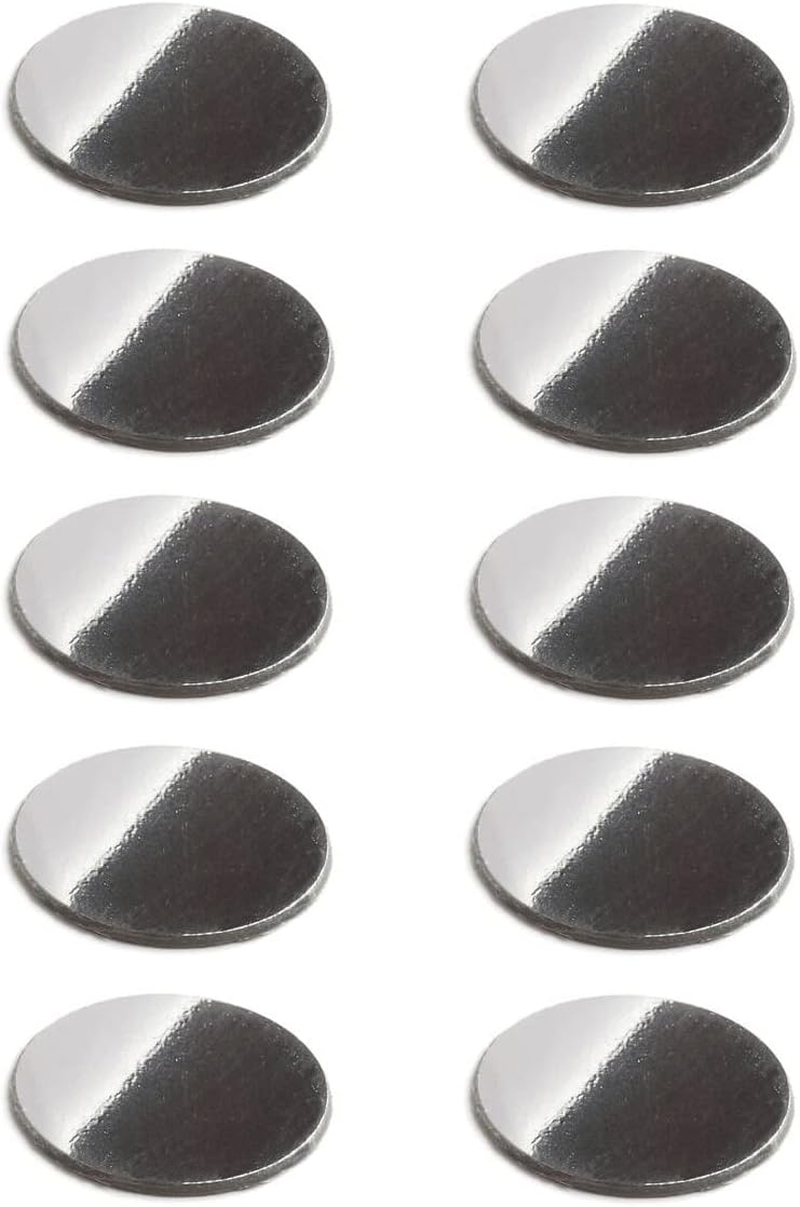 Cyclingcolors 10X Self Adhesive Chrome Cover Caps 16Mm Silver Chromed Screw Hole Stickers Furniture image number 1