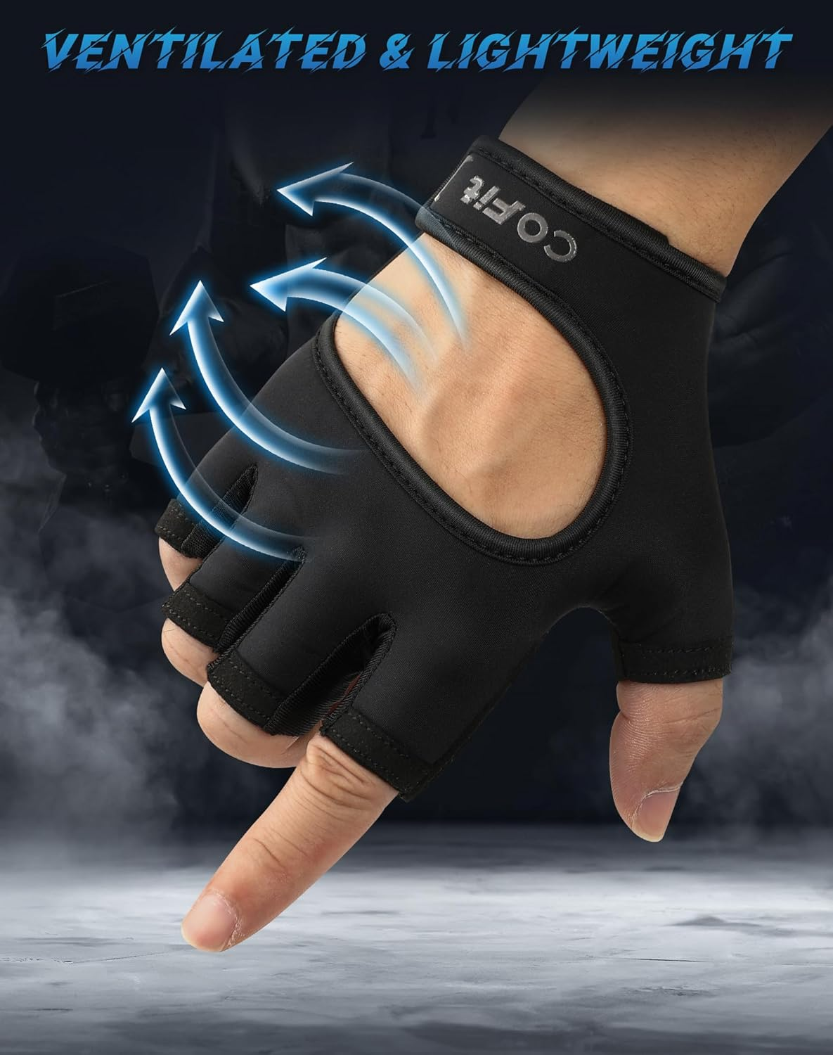 COFIT Breathable Workout Gloves, Antislip Weight Lifting Gym Gloves for Men Women, Superior Grip & Palm Protection for Weightlifting, Fitness, Exercise, Training image number 2
