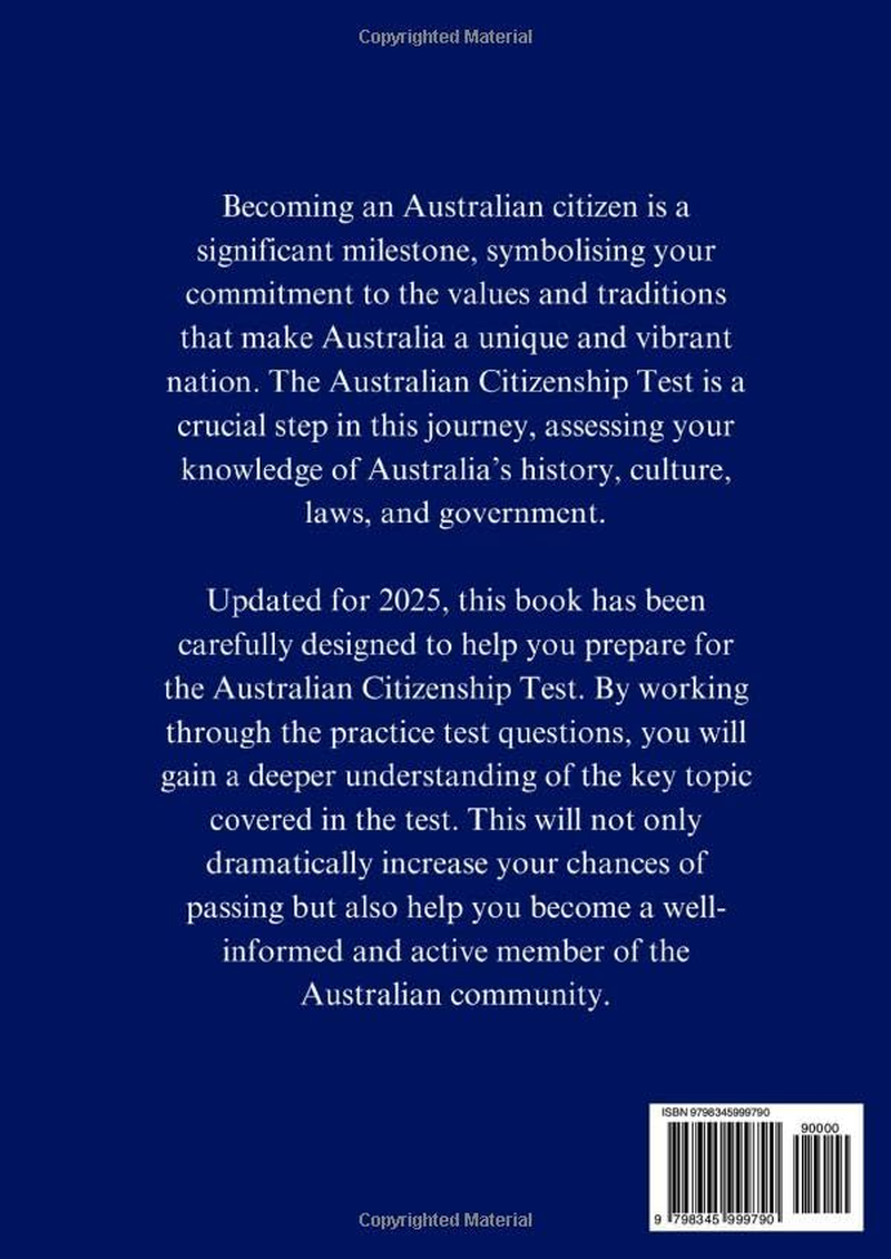 The Australian Citizenship Test: 200 Practice Questions to Help You Pass First Time image number 1