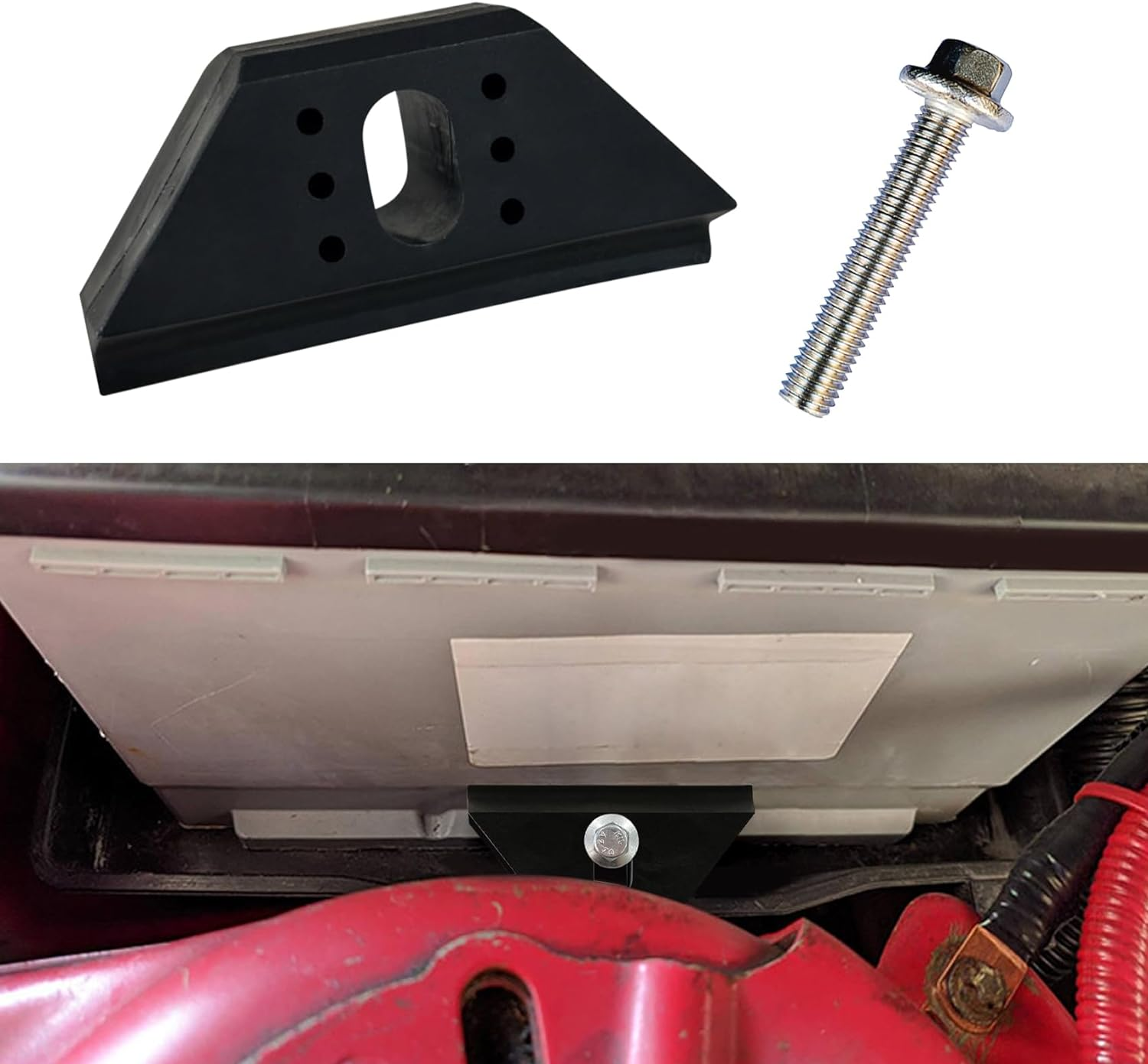 Lecctso Battery Hold Down, Battery Bracket, Battery Hold down Kit, Automotive Replacement Battery Trays with 304 Stainless Steel Bolt Kit Compatible with Chevy 1985-1995 for G10 Replaces#14005061 image number 5