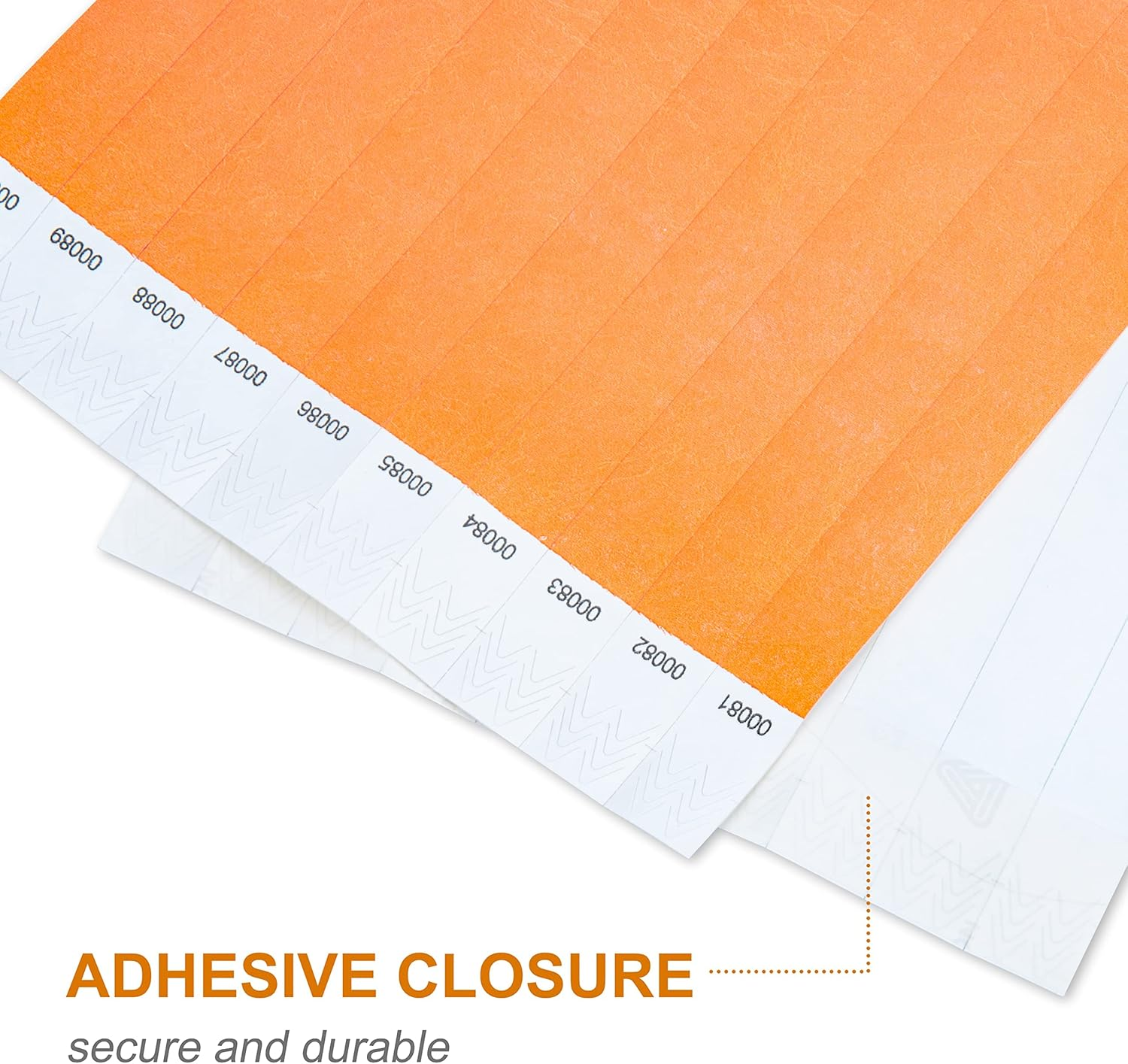 DGBDPACK 100 Pcs Wristbands, 1-100 Consecutive Numbers Waterproof Tearproof and Printable Wrist Straps Admission Bracelets Tickets (Assorted) - Brown image number 5