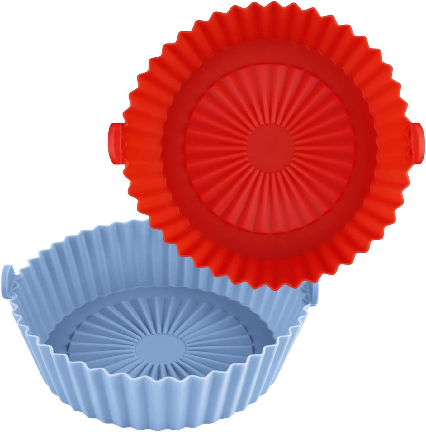 LUTER 2Pcs Air Fryer Silicone Pot round Liners, 5.7Inch Diameter Air Fryer Basket Liners Air Fryer Oven Baking Accessories with 2 Colors (Red, Blue) image number 6