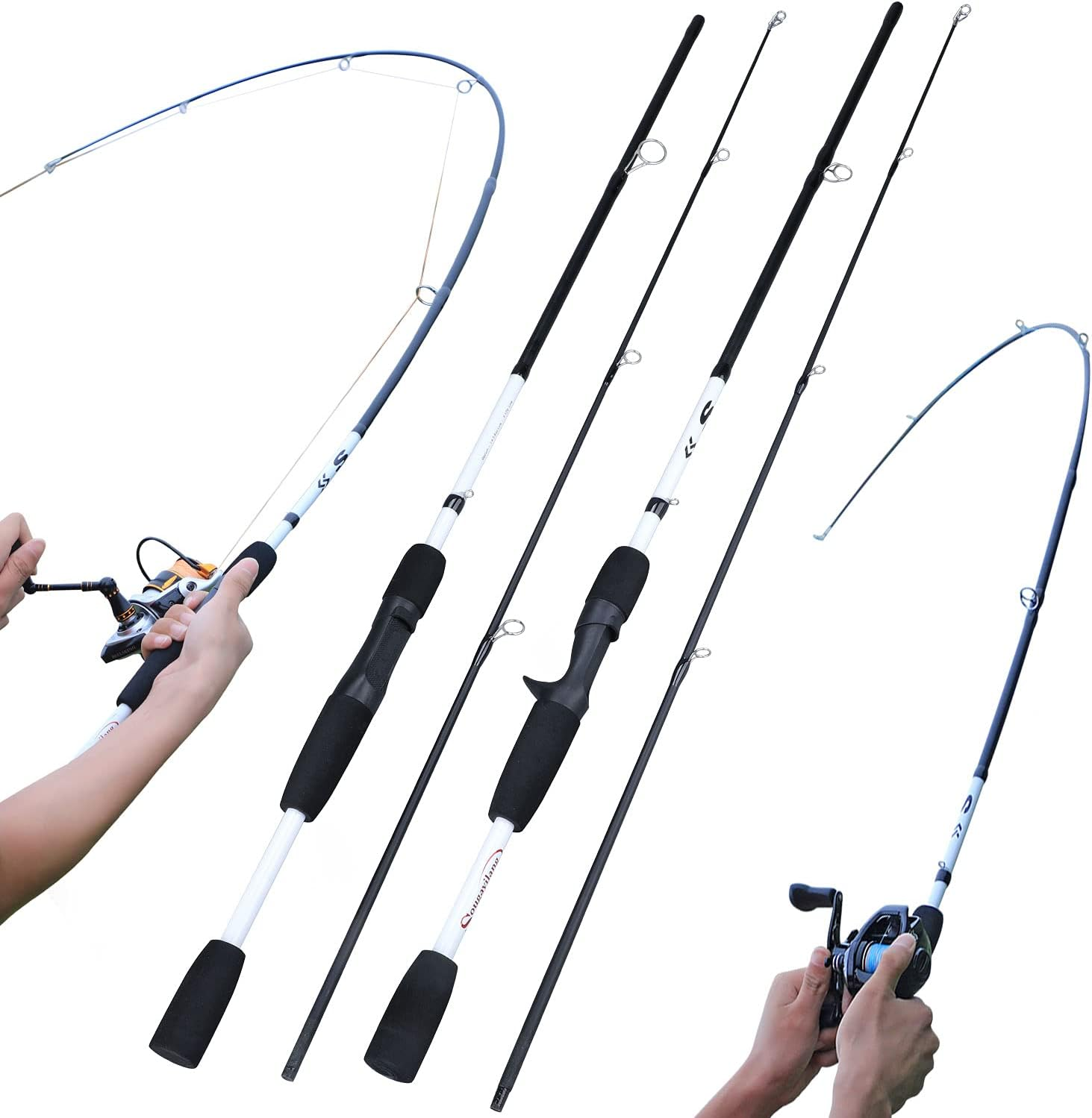 DYSIX 2/3 Sections 1.85 M/1.75 M Fibre De Verre Filature/Coul&eacute;e Canne &Agrave; P&ecirc;che Poids Ultra-L&eacute;ger Canne &Agrave; P&ecirc;che Mat&eacute;riel De P&ecirc;che 3 Sections Filature image number 3