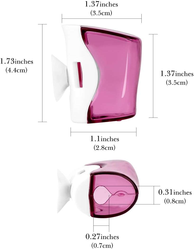 Linkidea Travel Toothbrush Head Covers with Suction Cup Portable Wall Mount Toothbrush Holder, Toothbrush Cap Case Box Convenient for Travel, Outdoor (3PCS) image number 4