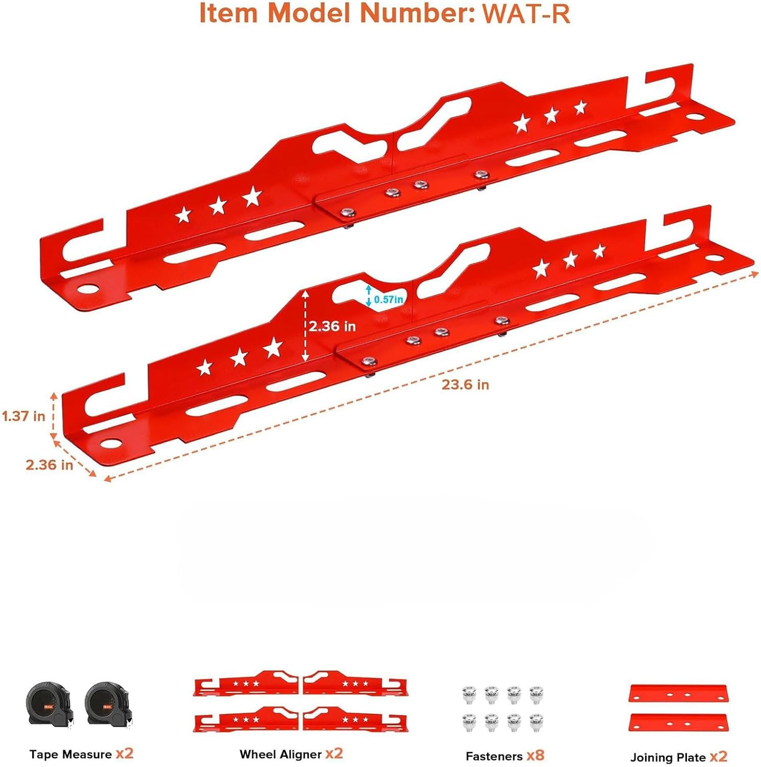 Automotive Alignment Tools, Precision Wheel Adjustment Plates, Accurate Alloy Steel Construction, Heavy Duty Design, 12.2X3.15X2.76 Inches for Car and Home Use image number 2