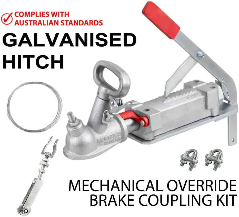 50Mm Ball Mechanical Override Brake Trailer Coupling Kit 2000Kg Caravan Boat image number 4