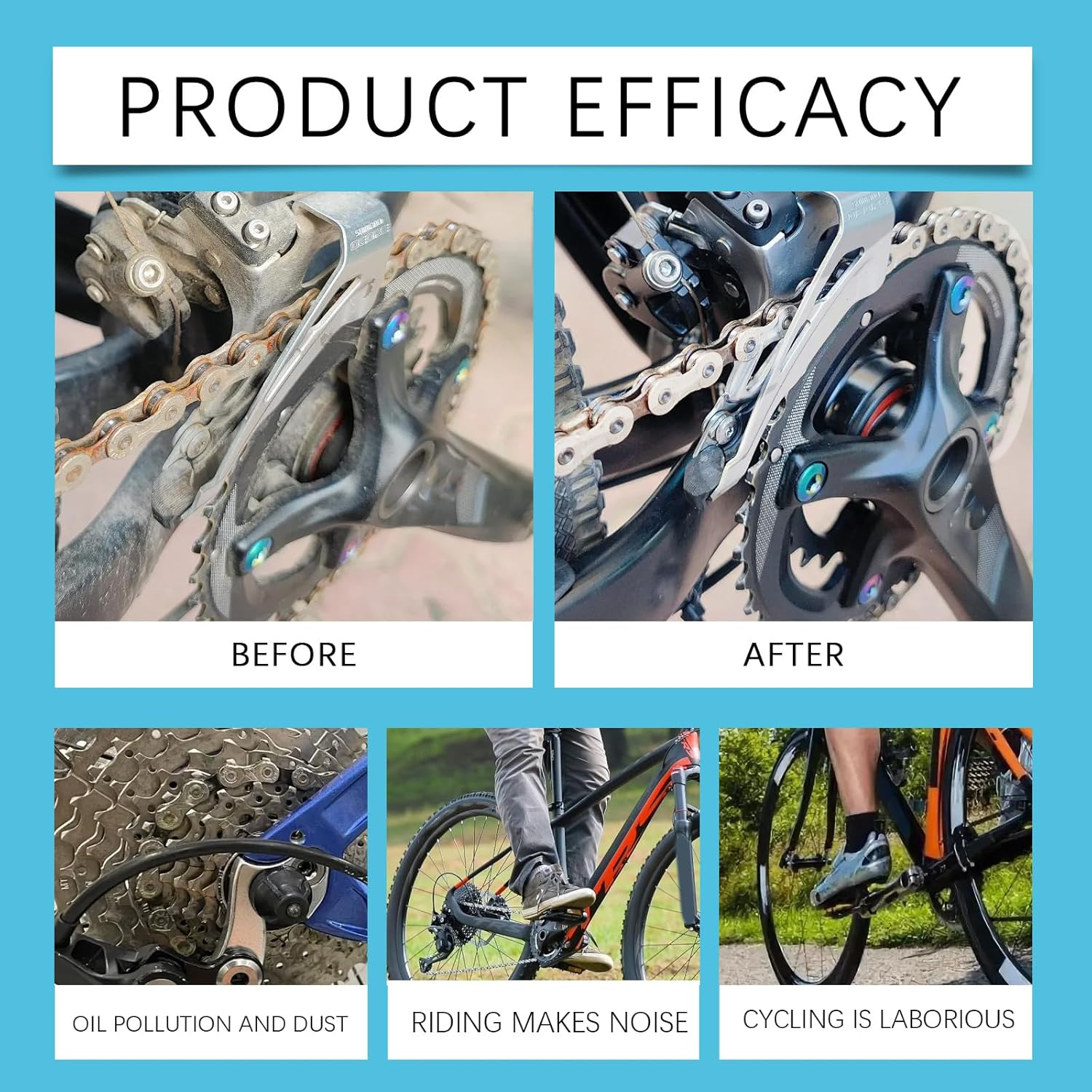 Bicycle Chain Cleaner Cleaning Bicycle Chain Degreasing anti Rust Chain Cleaner Spray,100Ml image number 5