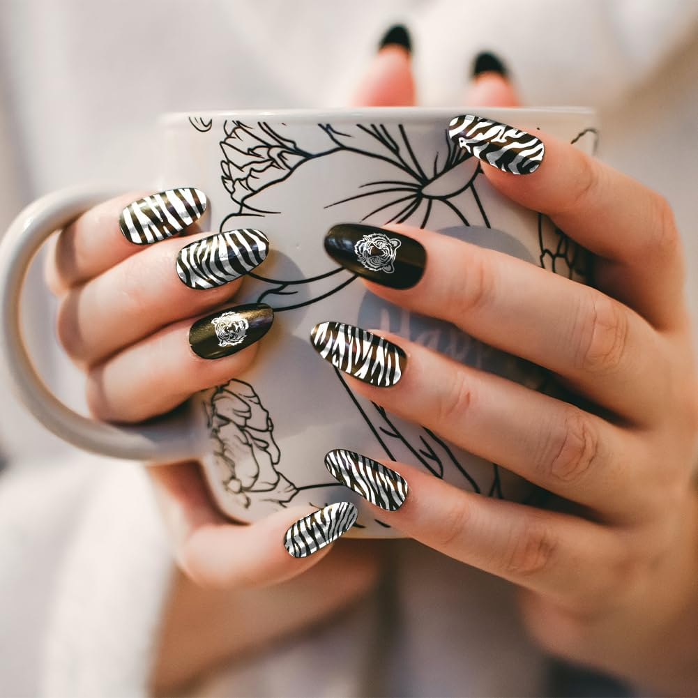 Beinkmake 3Pcs Cute Animals Nail Stamping Plate Leopard Print Nail Stamping Templates Art Stamp Plates DIY Reusable Stainless Steel Tools for Manicure Printing image number 5