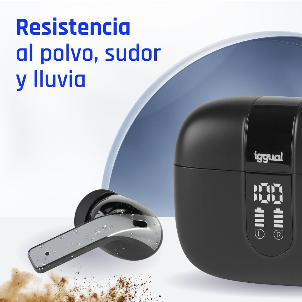 Iggual TWS Wireless Bluetooth Noise Cancelling Headphones image number 3