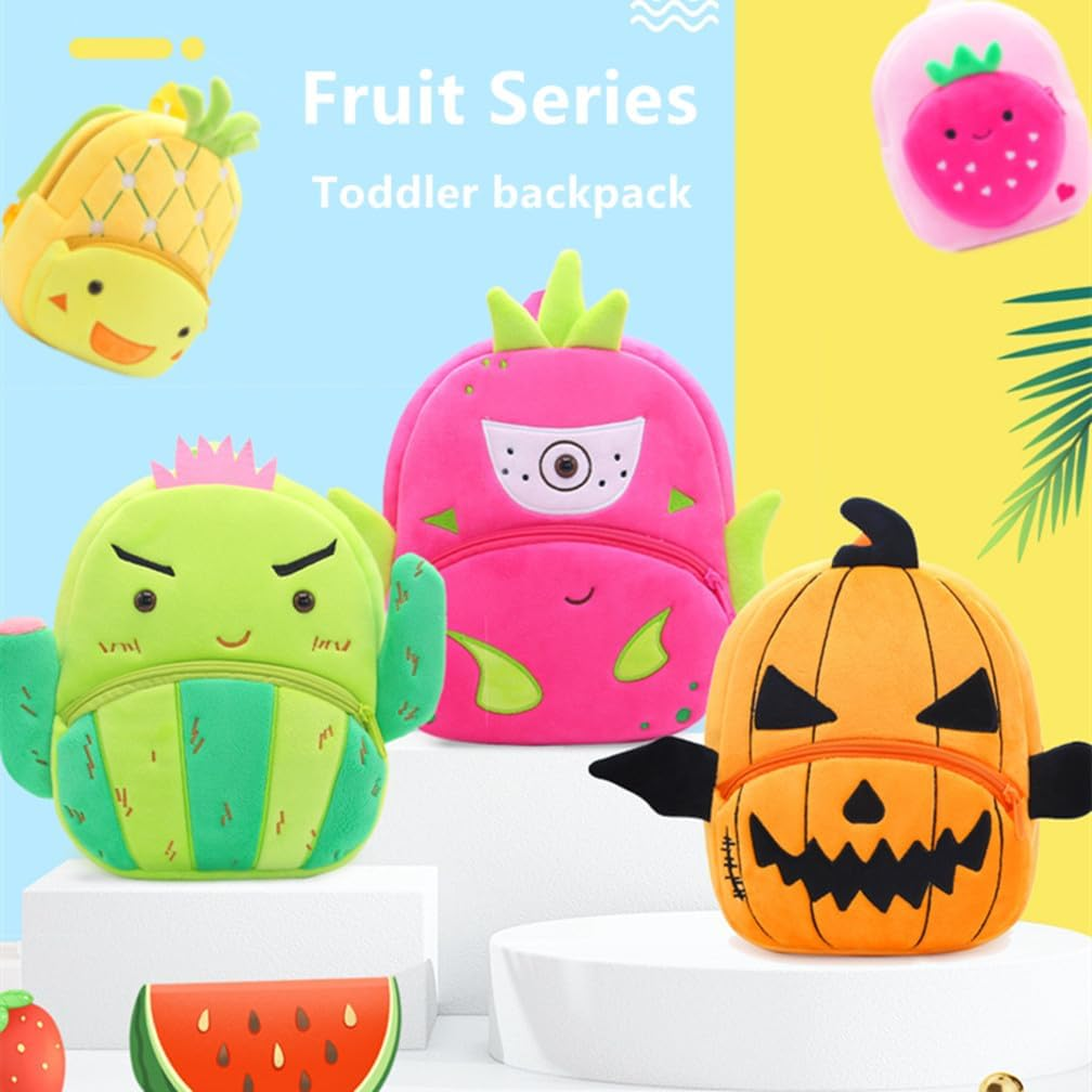 Yvechus Toddler Backpack Zoo Plush Mini Daypack Animal Cartoon Travel Bag for Baby Girl Boy - Avocado image number 2