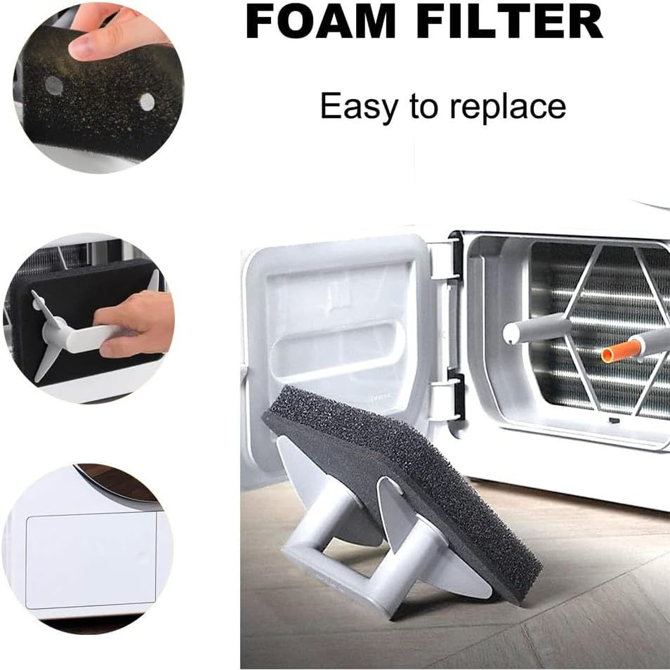 4Pcs Plinth Filter Replacement for Miele T1 Dryer 9164761 &ndash; High-Quality Tumble Dryer Foam Filter (10.2X6.18X1.18&Prime;), Compatible with Miele Heat Pump Dryer, Durable & Easy to Install