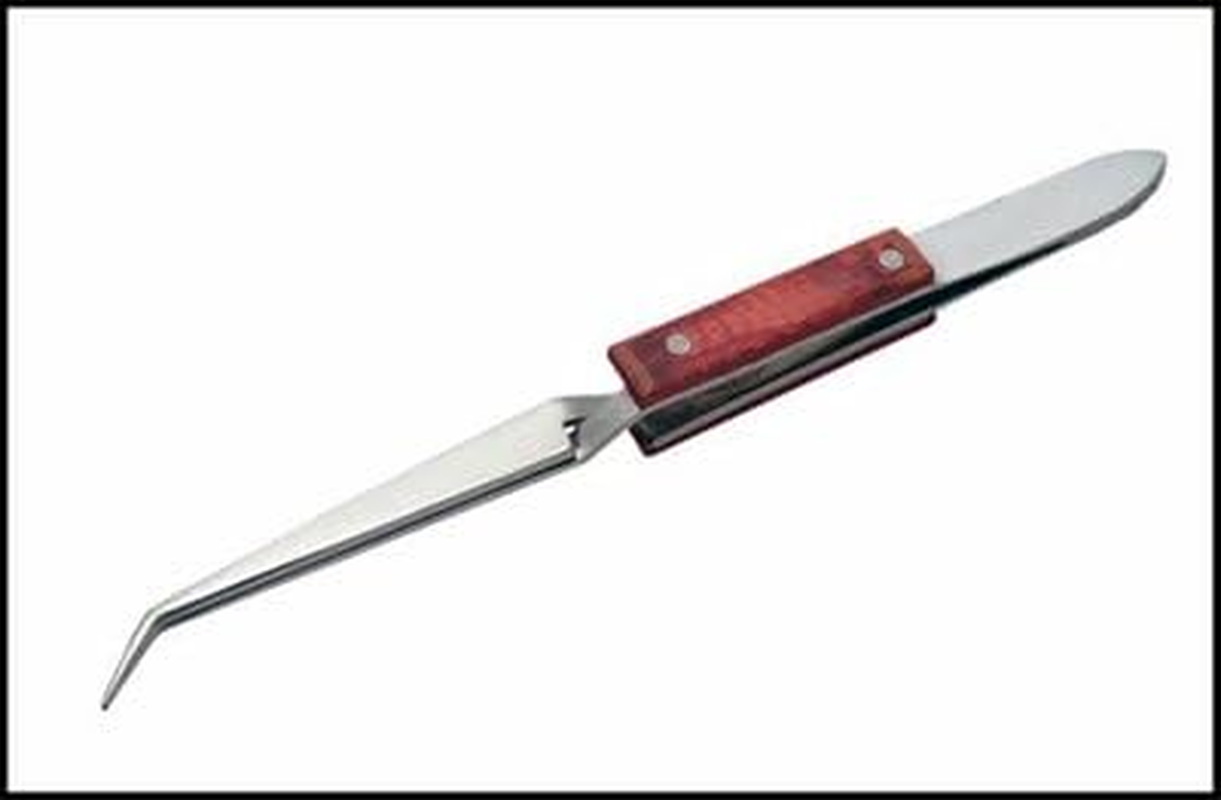 Bundle: Cross Lock Fibre Grip Soldering Tweezers Set - 17Cm Solder Tweezers (Approx. 45-Degree Angle), 15Cm Solder Tweezers (Approx. 90-Degree Angle) & 17Cm Straight Solder Tweezers (Picture Not Scaled) image number 2