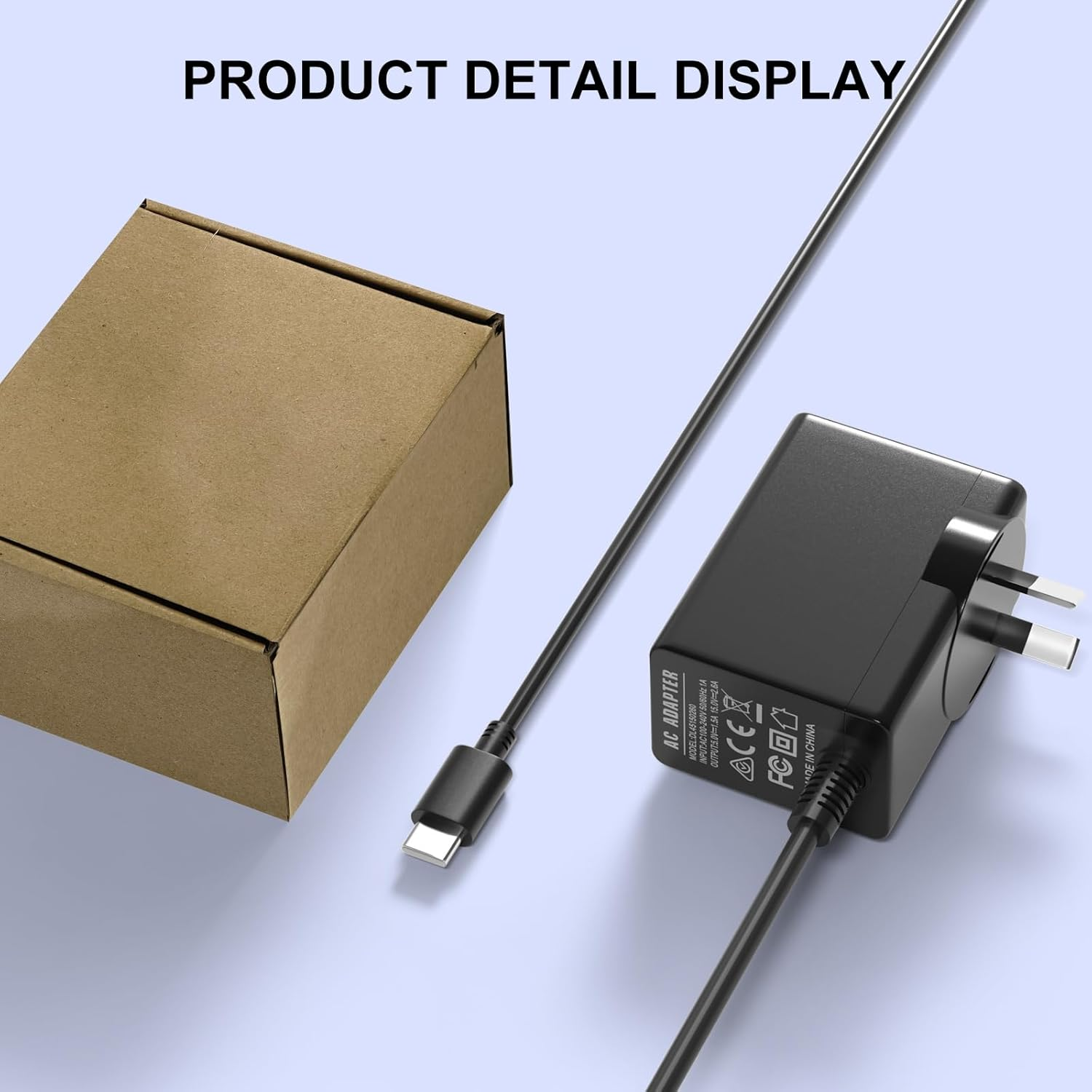 39W AC Adapter for Nintendo Switch, 15V/2.6A PD Fast Travel Wall Charger Compatible with TV Mode and Steam Deck, USB Type C for Switch Lite OLED image number 1