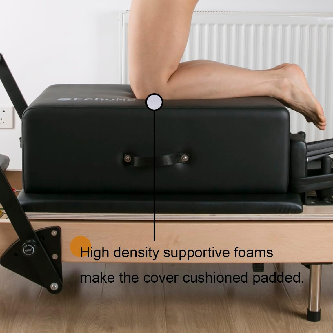 Echome Pilates Reformer Box, Pilates Reformer Sitting Box for Exercises, Including Echome Sports Accessories
