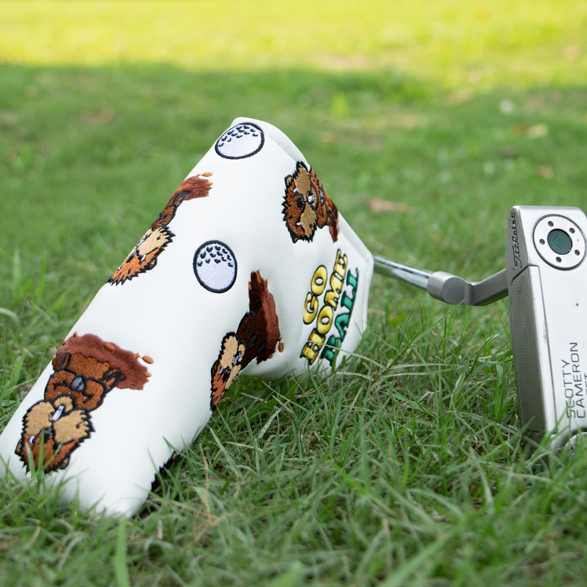 Barudan Golf Putter Head Cover Magnetic Blade Putter Cover Headcover image number 1