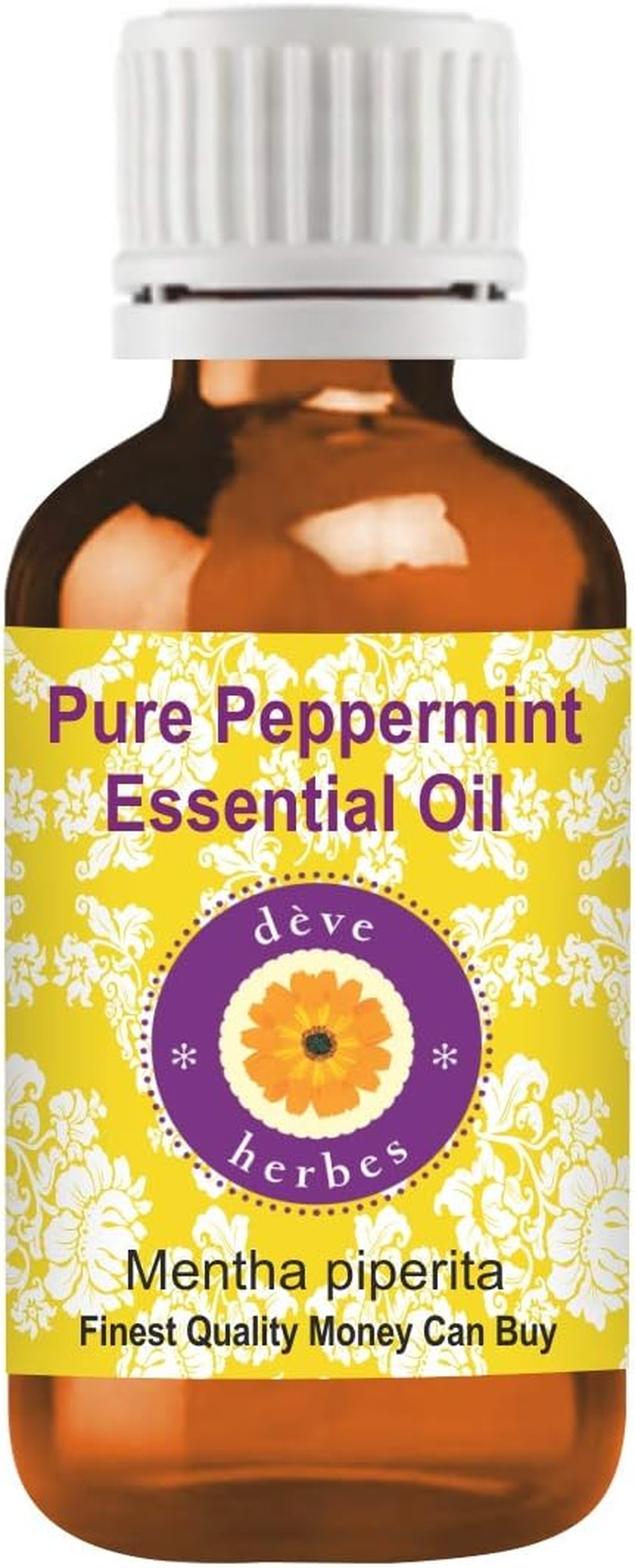 Deve Herbes Pure Peppermint Essential Oil (Mentha Piperita) 100% Natural Therapeutic Grade Steam Distilled 15Ml (0.50 Oz) image number 1