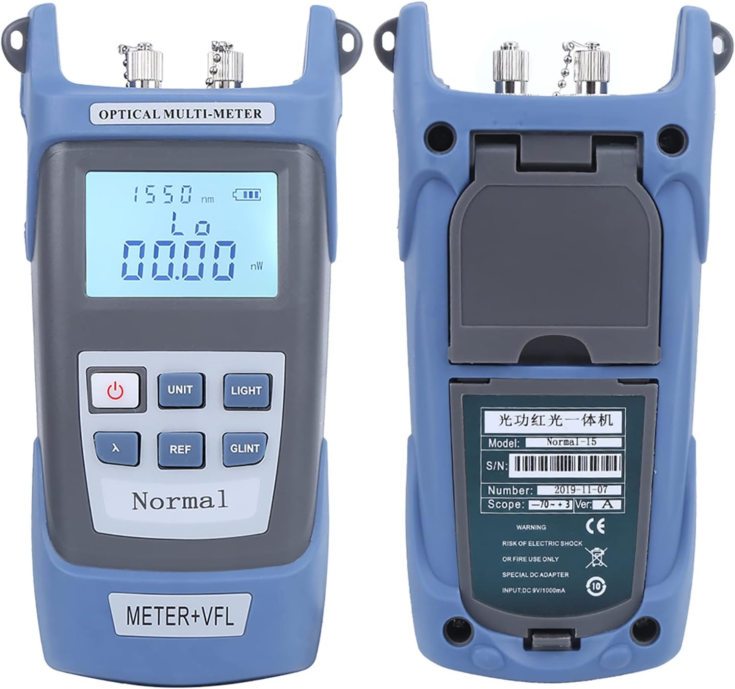 ASHATA Fiber Optical Power Meter, 15KM Visual Fault Locator, Fiber Optic Cable Tester, Universal Interface, Engineering Plastic Handle image number 3