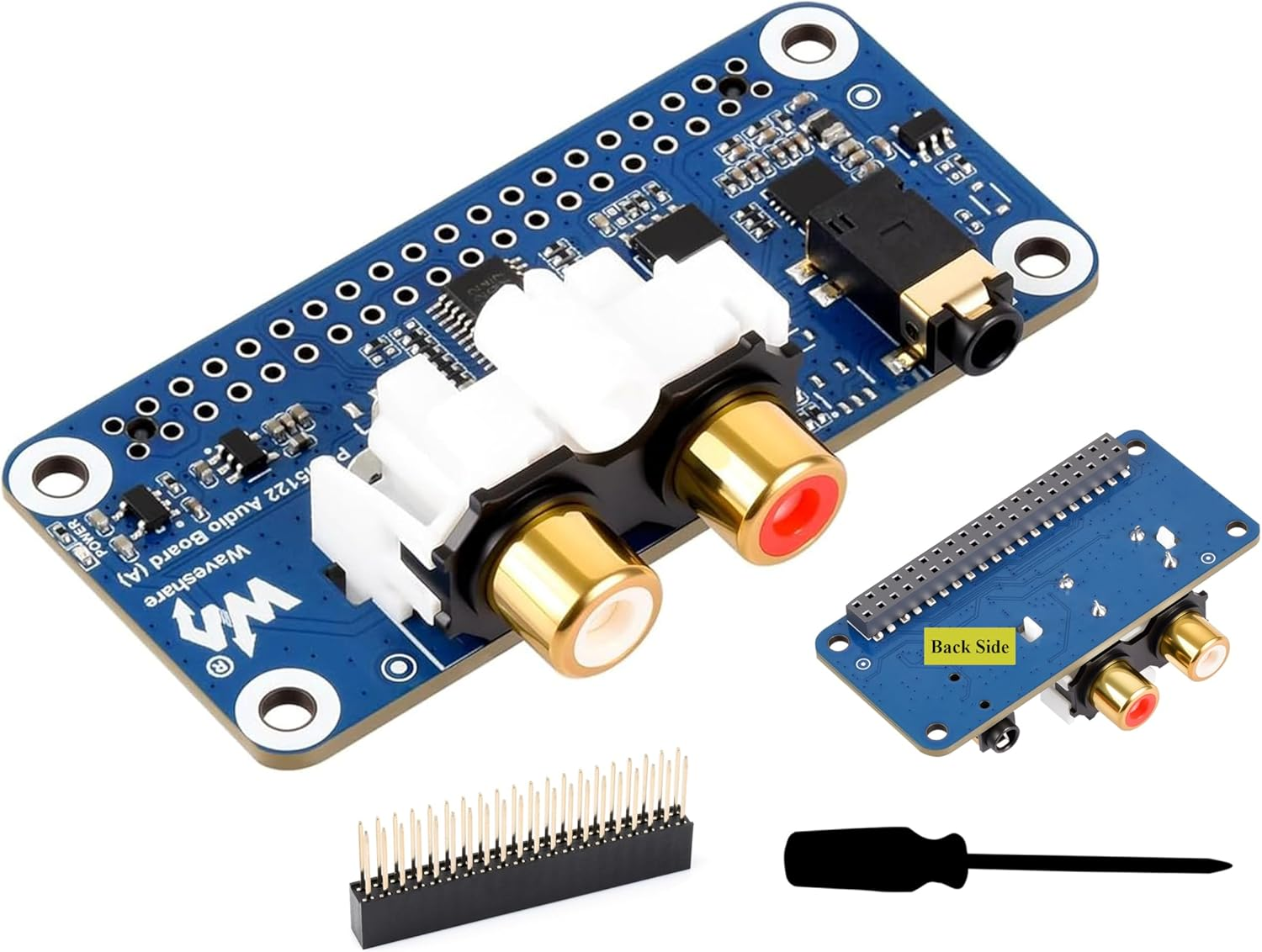 PCM5122 Hifi I2S DAC Sound Card Audio Board Compatible with Raspberry Pi 5/4B/3B+/3B/Pi Zero W/Zero 2W/Pico W/Pico 2W, Stereo Encoding/Decoding, Onboard 3.5Mm Headphone Jack & RCA Connector image number 3