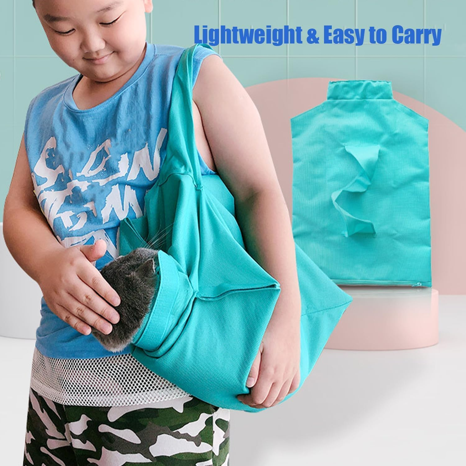 1Pc Anti-Scratching Cat Carrier Pouch Bag Nail Trimming, Cat Carrier Pouch Bag Tote Design anti Scratching for Claw Care Nail Trimming image number 1