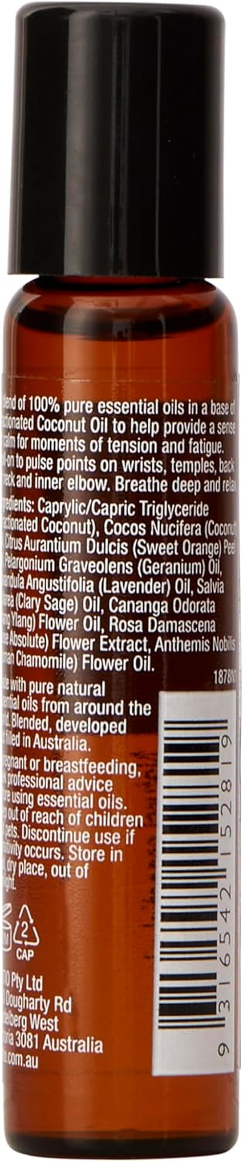 Natio Wellbeing Balance Pure Essential Oil Blend Roll-On 10 Ml - Geranium, Sweet Orange, Lavender, Clary Sage, Ylang Ylang, Roman Chamomile, Rose & Coconut - Roll on Essential Oil for Clarity & Energy - Travel Sized Essential Oil - Vegan & Made in Australia image number 1