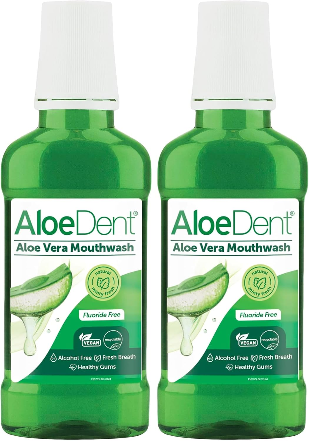 Aloe Dent Aloe Vera Mouthwash, Fluoride Free, Natural Action, Vegan, Cruelty Free, SLS Free, Alcohol Free, for Healthy Gums, 250Ml (Pack of 2) image number 2